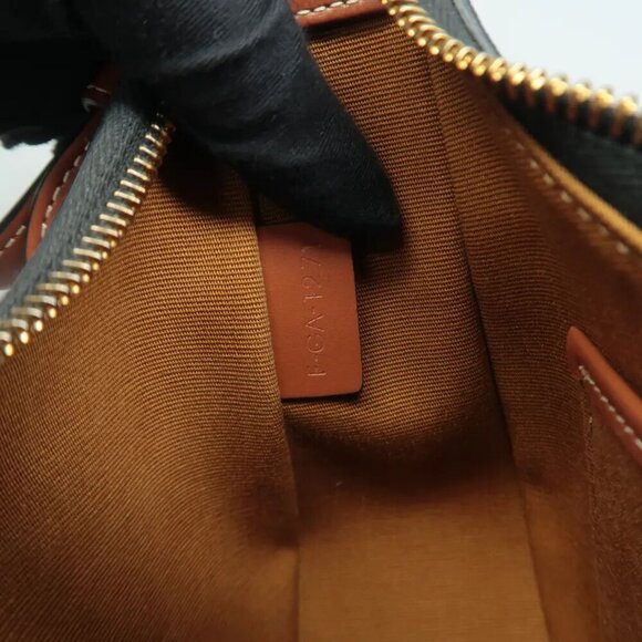 100% Authentic CELINE Triomphe Grey Canvas Shoulder Bag 2033-082524 - Picture 11 of 12